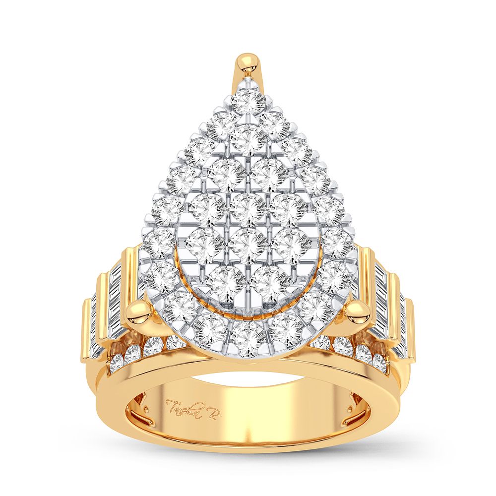 10K Yellow Gold Exquisite 2.00Ct Diamond Ring