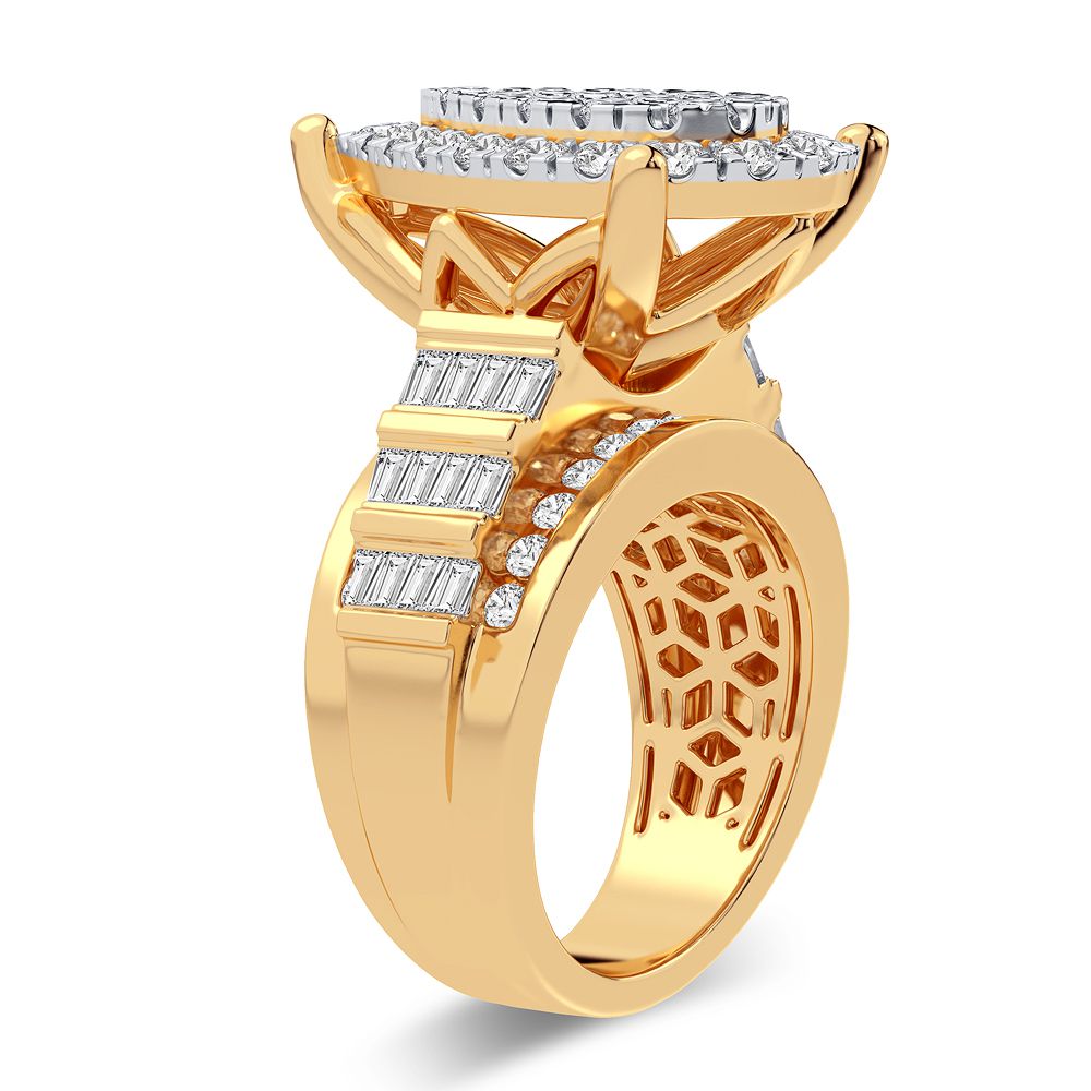 10K Yellow Gold Exquisite 2.00Ct Diamond Ring