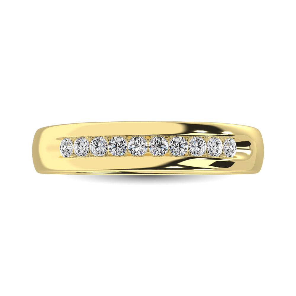 Diamond 1 Ct.Tw. Mens Machine Band in 10K Yellow Gold