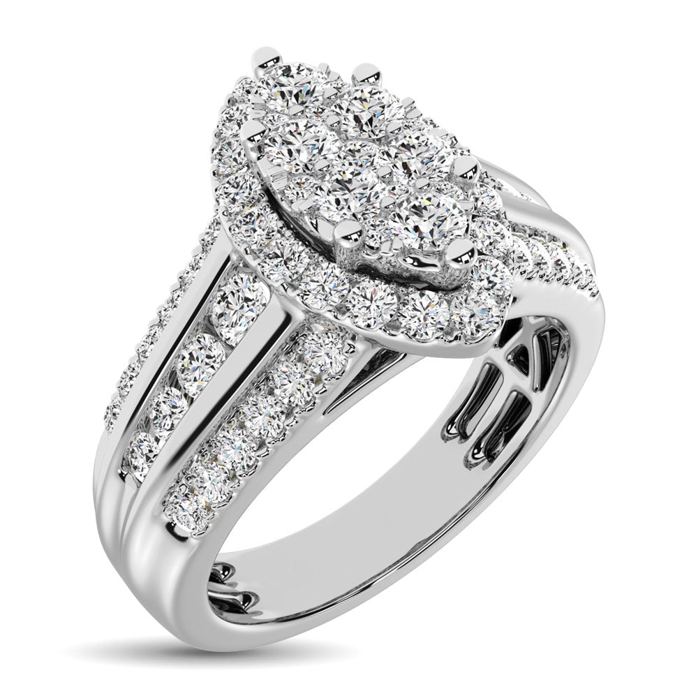 10K White Gold 1 Ct.Tw. Diamond Engagement Ring