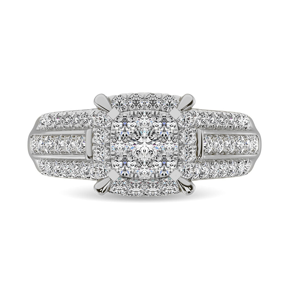 Diamond 1 Ct.Tw. Engagement Ring in 10K White Gold