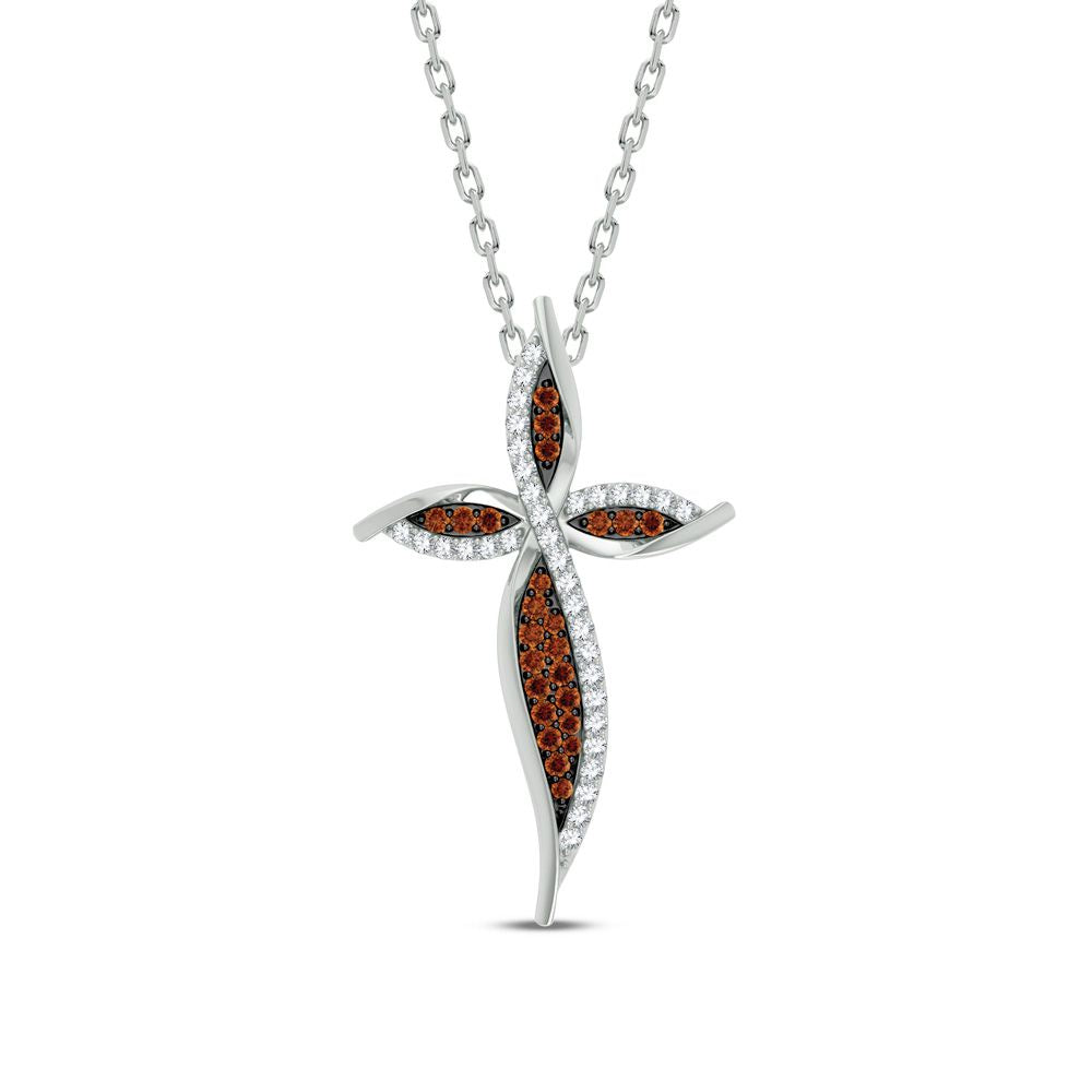 14K White Gold 0.30Ct Diamond Pendant