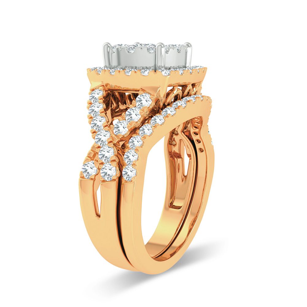 14K Yellow Gold 1.50Ct Diamond Bridal Ring