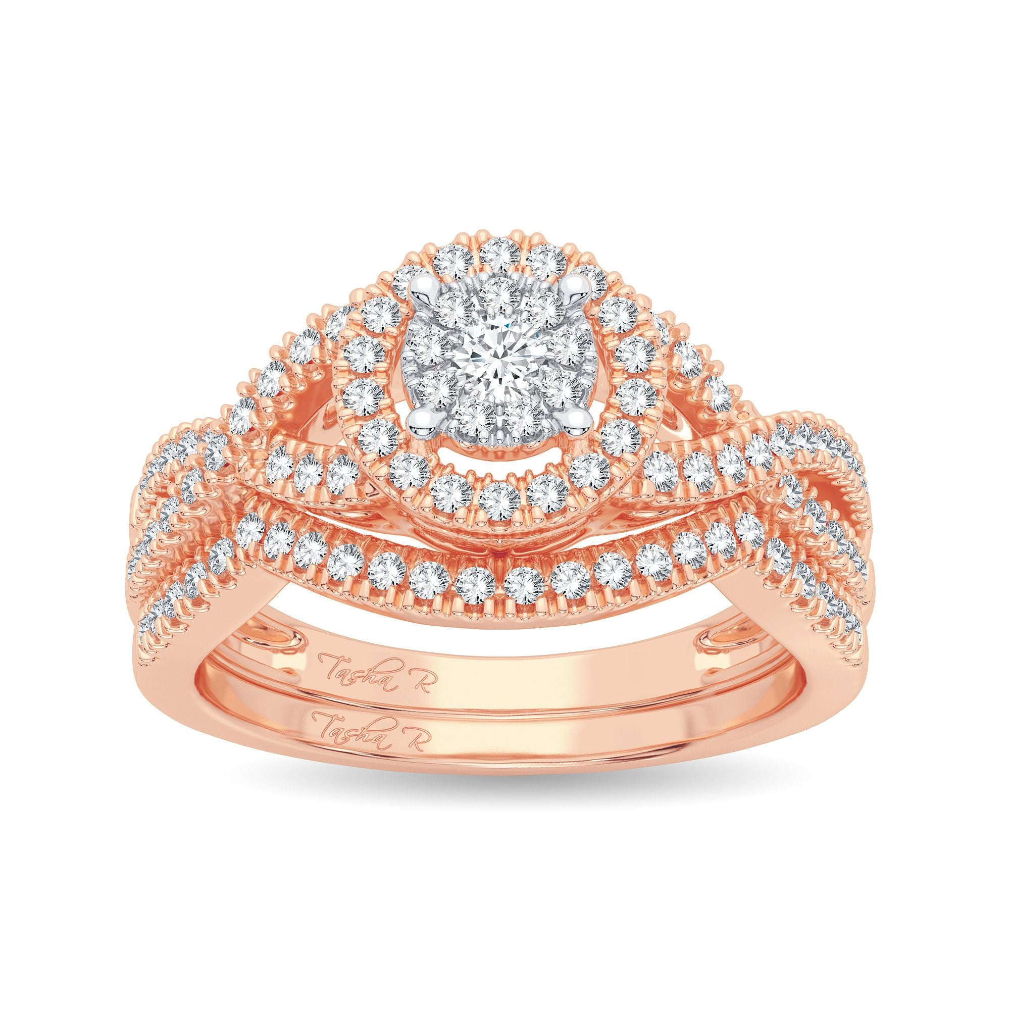 14K Rose Gold Beautiful 0.50Ct Diamond Ring