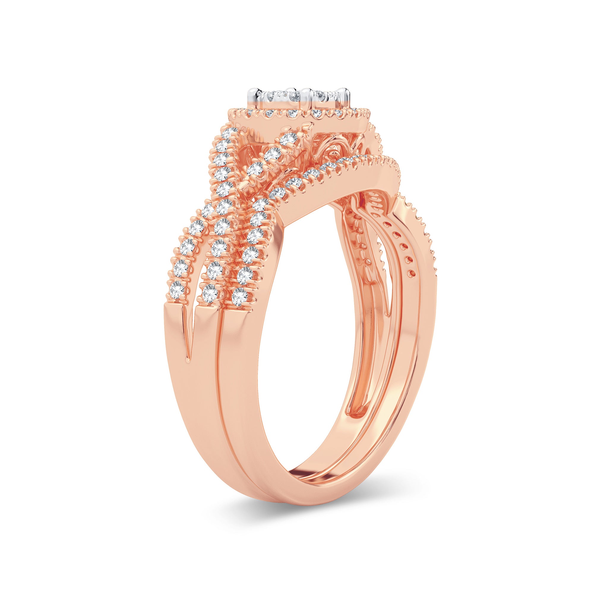 14K Rose Gold Beautiful 0.50Ct Diamond Ring