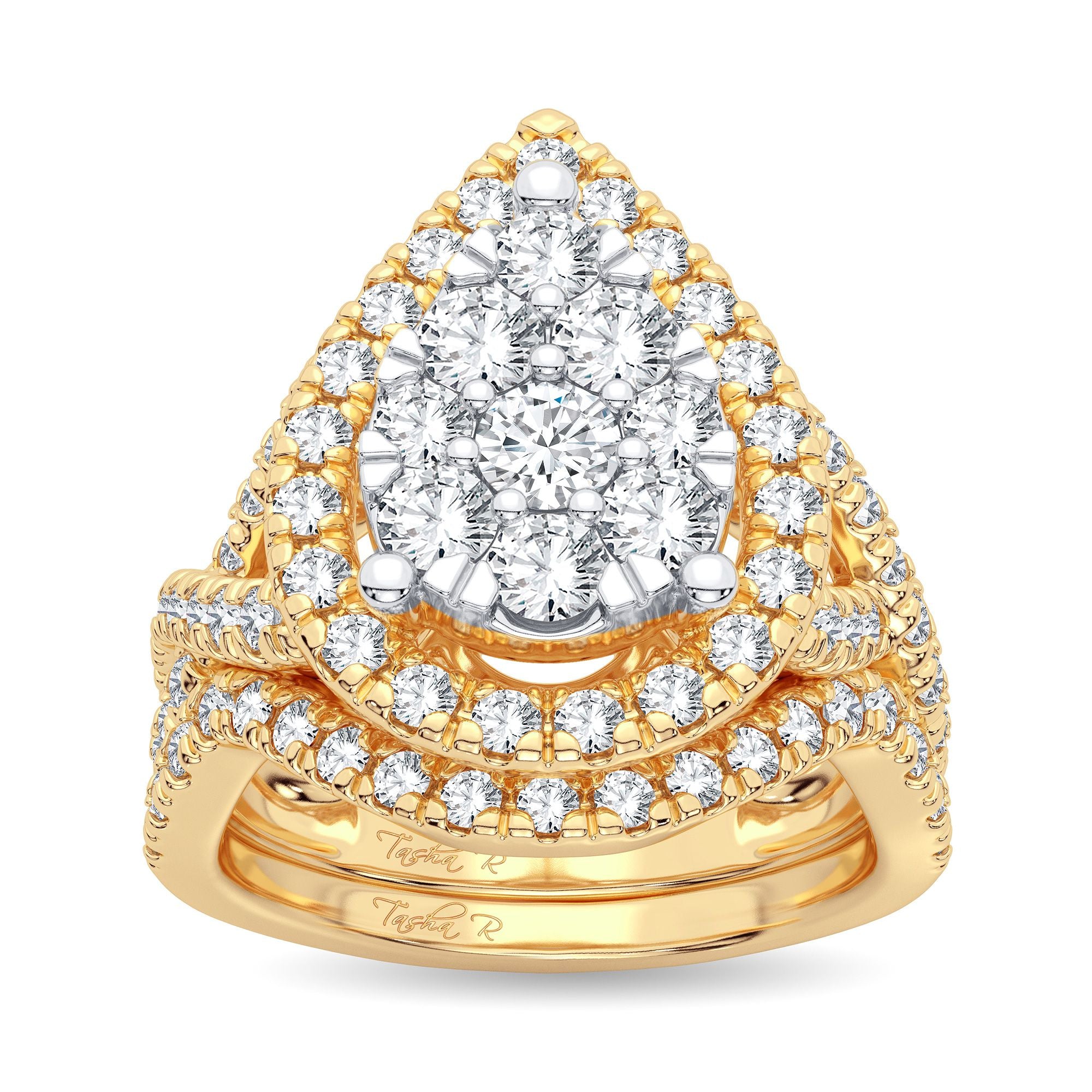 14K Yellow Gold Gorgeous 2.00Ct Diamond Bridal Ring