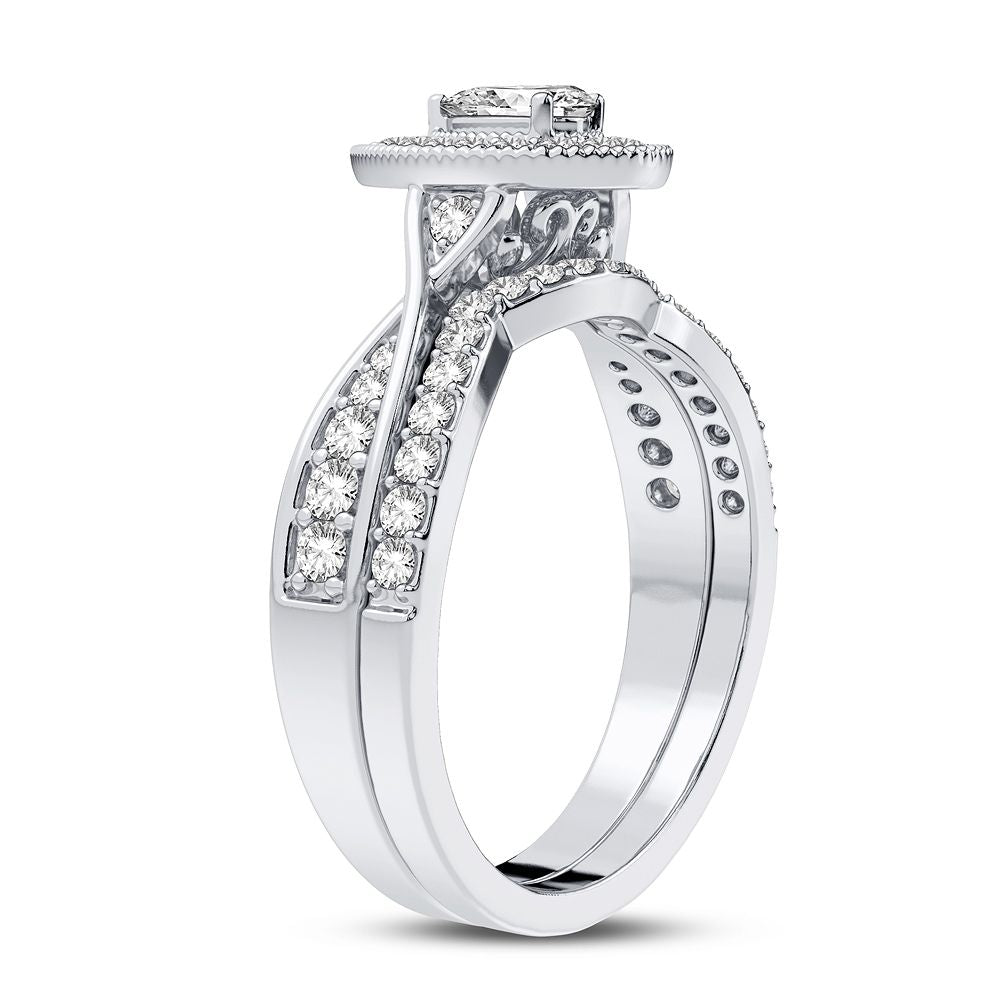 14K White Gold Gorgeous 0.60Ct Diamond Bridal Ring