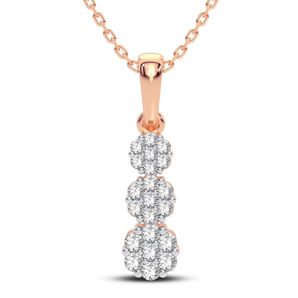 14K Rose Gold Gorgeous 0.25Ct Diamond Pendant