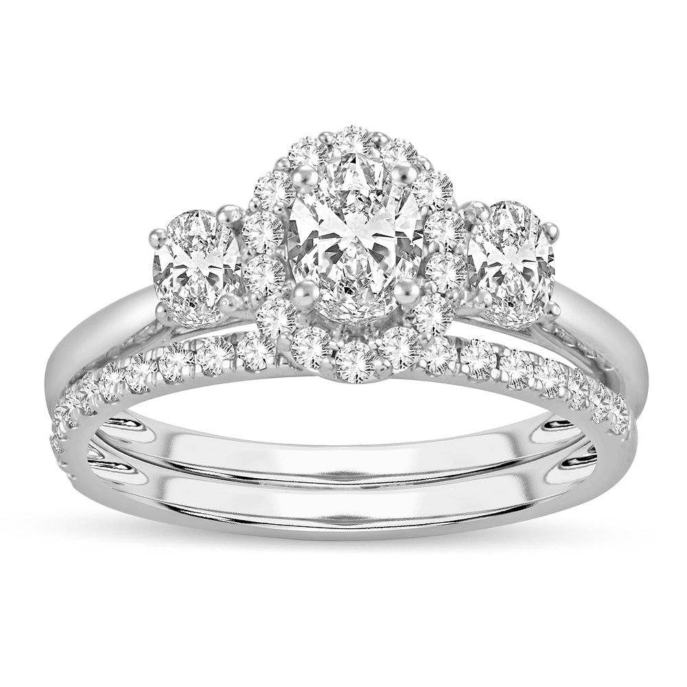 14K White Gold Beautiful 1.20Ct Diamond Bridal Ring