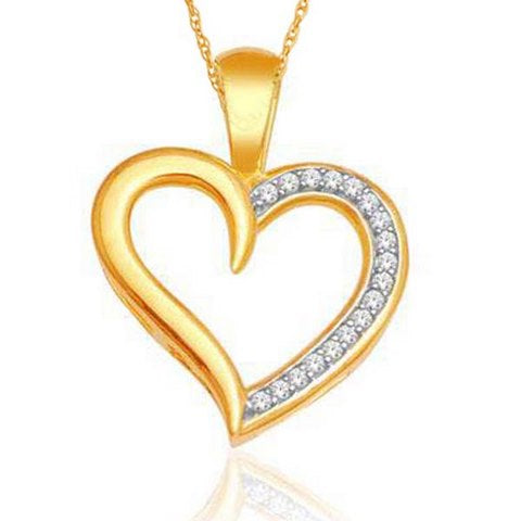 10K Yellow 0.04Ct D-Heart Charm