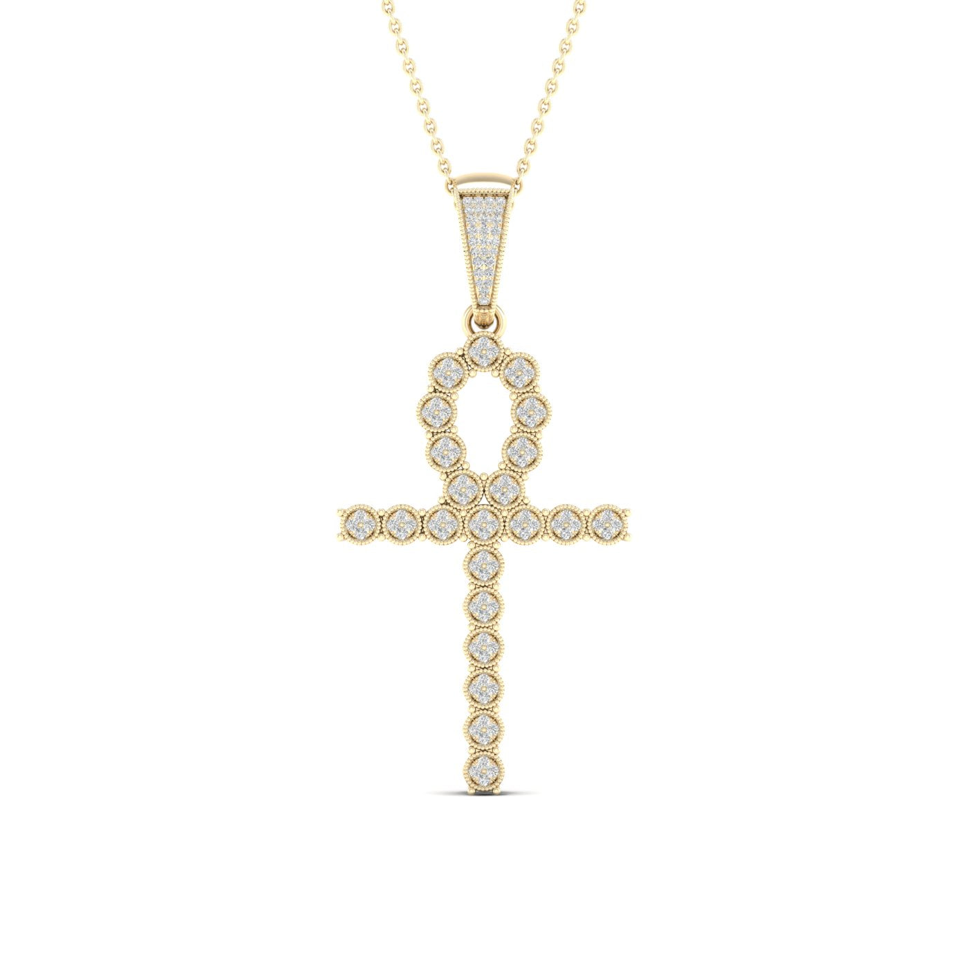 10K Yellow Gold Magnifcnet 0.38Ct Diamond Pendant