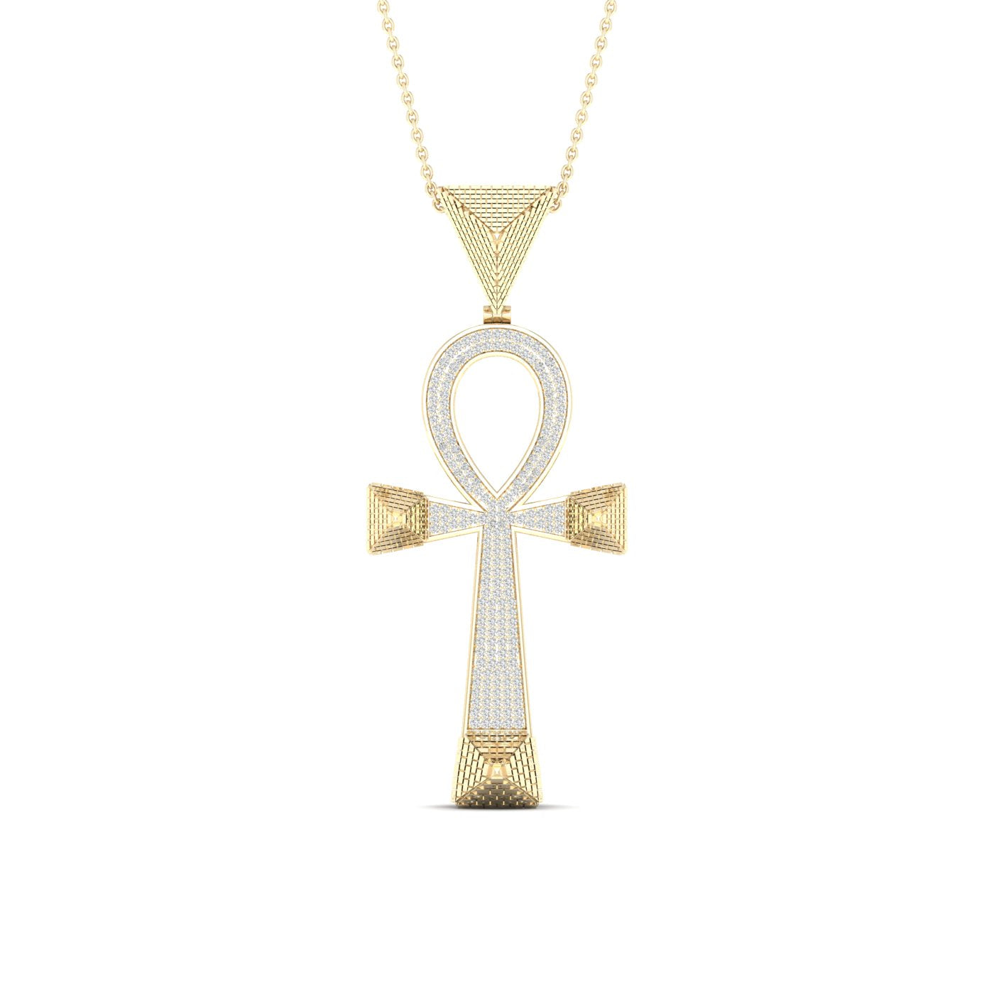 10K Yellow Gold Dazzling 0.50Ct Diamond Pendant