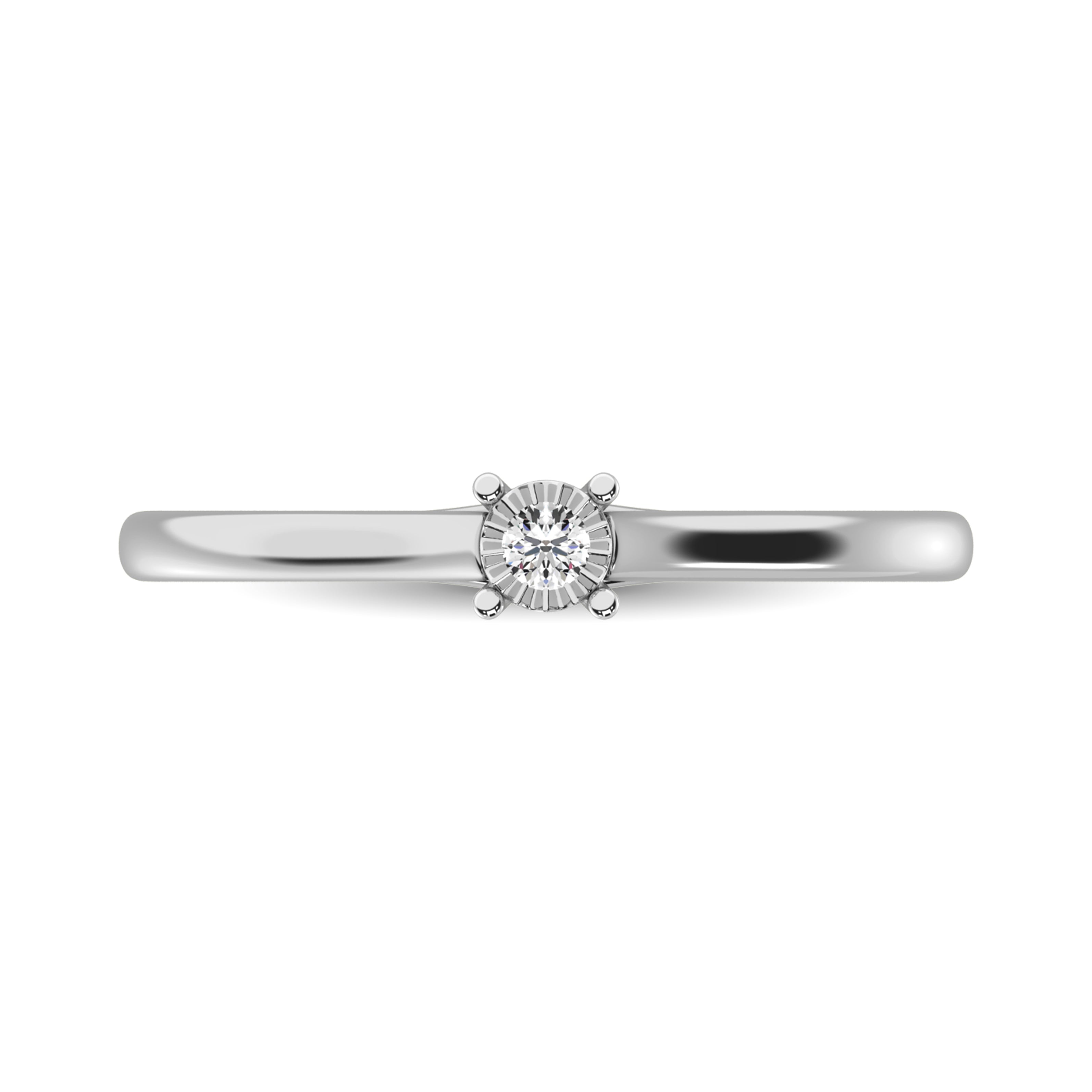 Diamond 1/10 Ct.Tw. Solitaire Ring in 10K White Gold