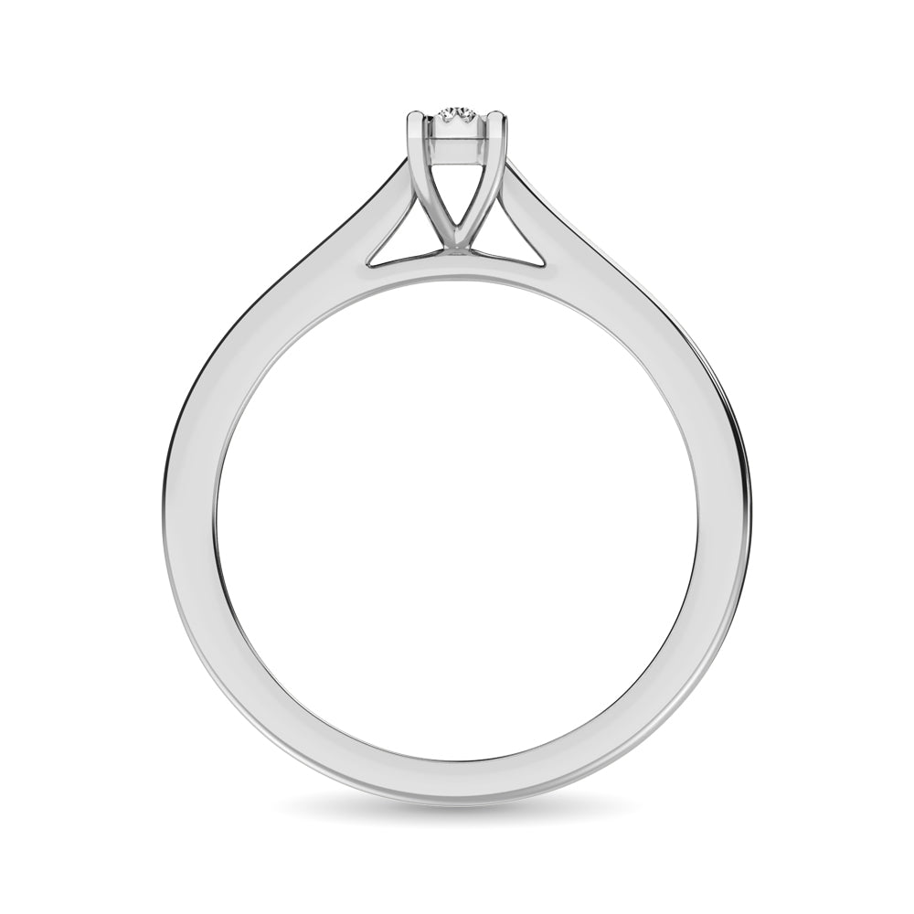 Diamond 1/10 Ct.Tw. Solitaire Ring in 10K White Gold