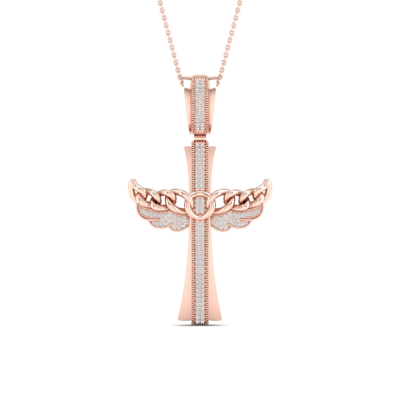 10K Rose Gold Magnifcnet 0.43Ct Diamond Pendant