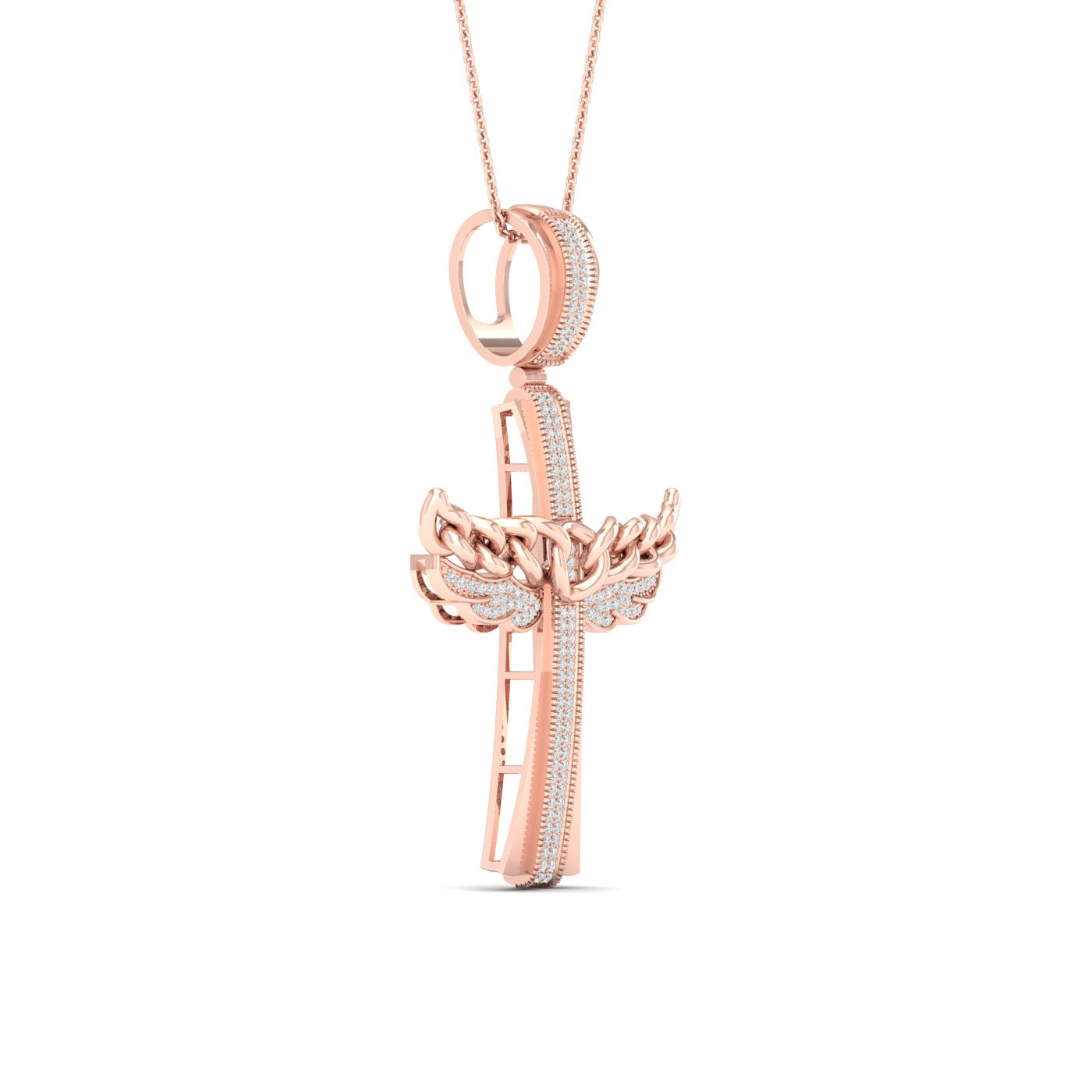 10K Rose Gold Magnifcnet 0.43Ct Diamond Pendant