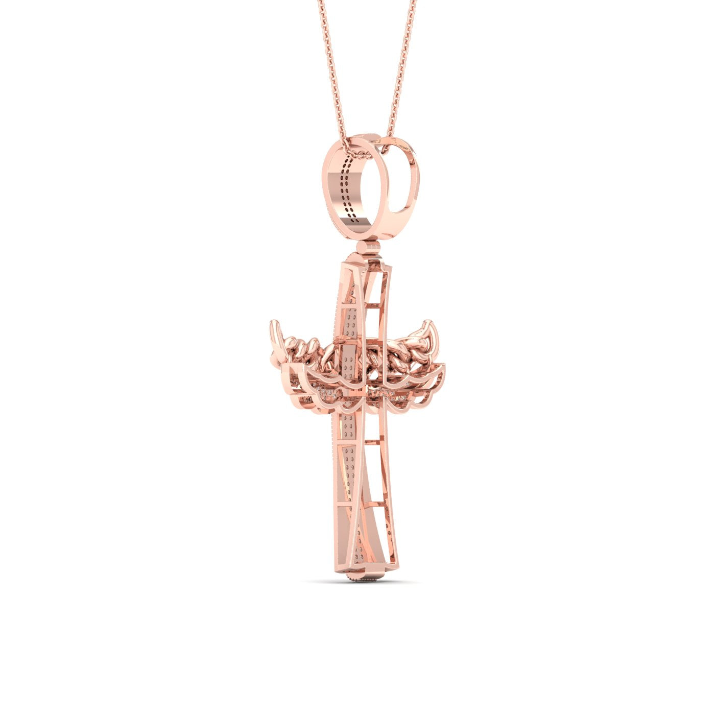 10K Rose Gold Magnifcnet 0.43Ct Diamond Pendant