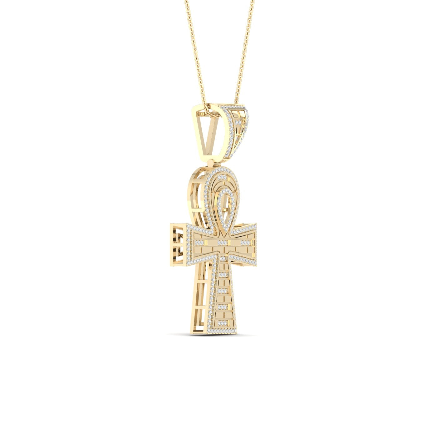 10K Yellow Gold Exquisite 0.50Ct Diamond Pendant