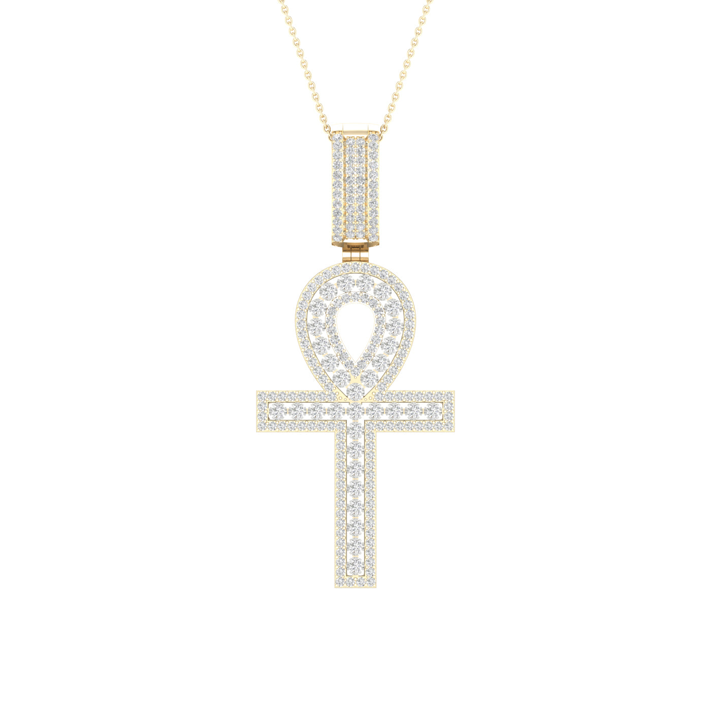 10K Yellow Gold Elegant 0.50Ct Diamond Pendant