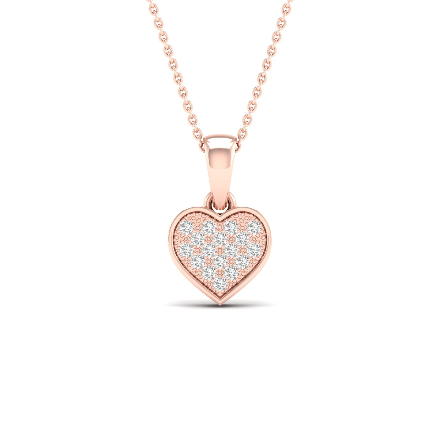 10K Rose Gold Magnifcnet 0.05Ct Diamond Pendant