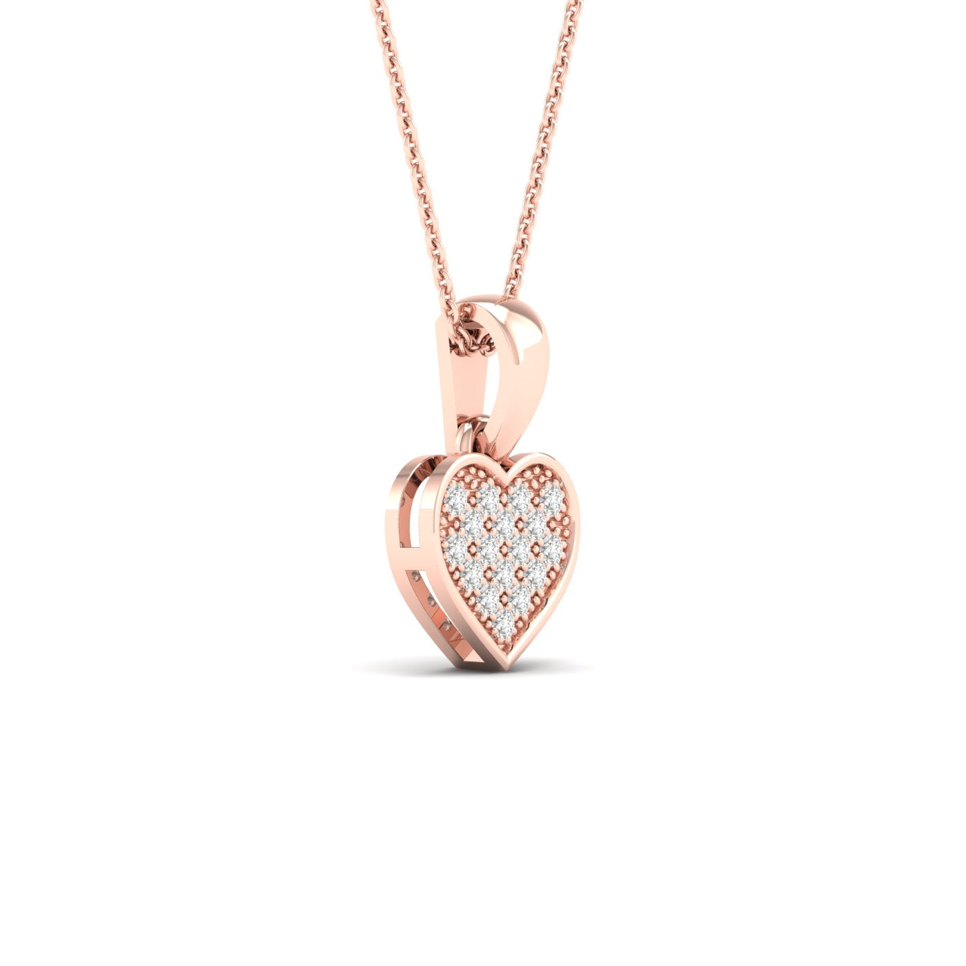 10K Rose Gold Magnifcnet 0.05Ct Diamond Pendant