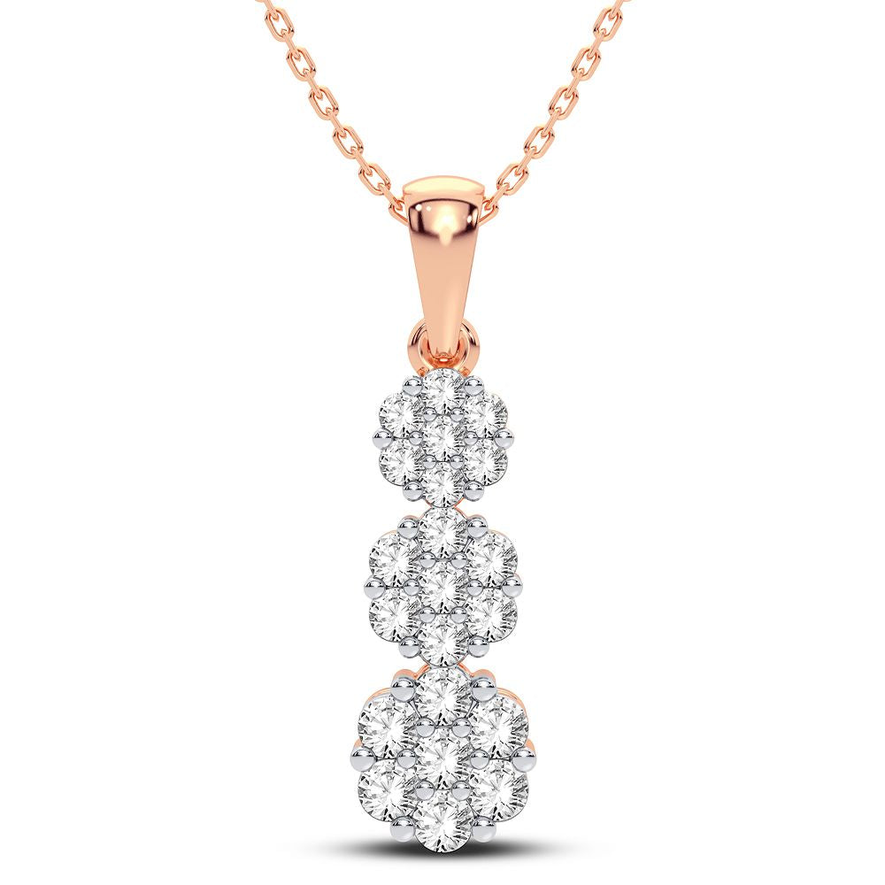 14K Rose Gold Gorgeous 0.75Ct Diamond Pendant