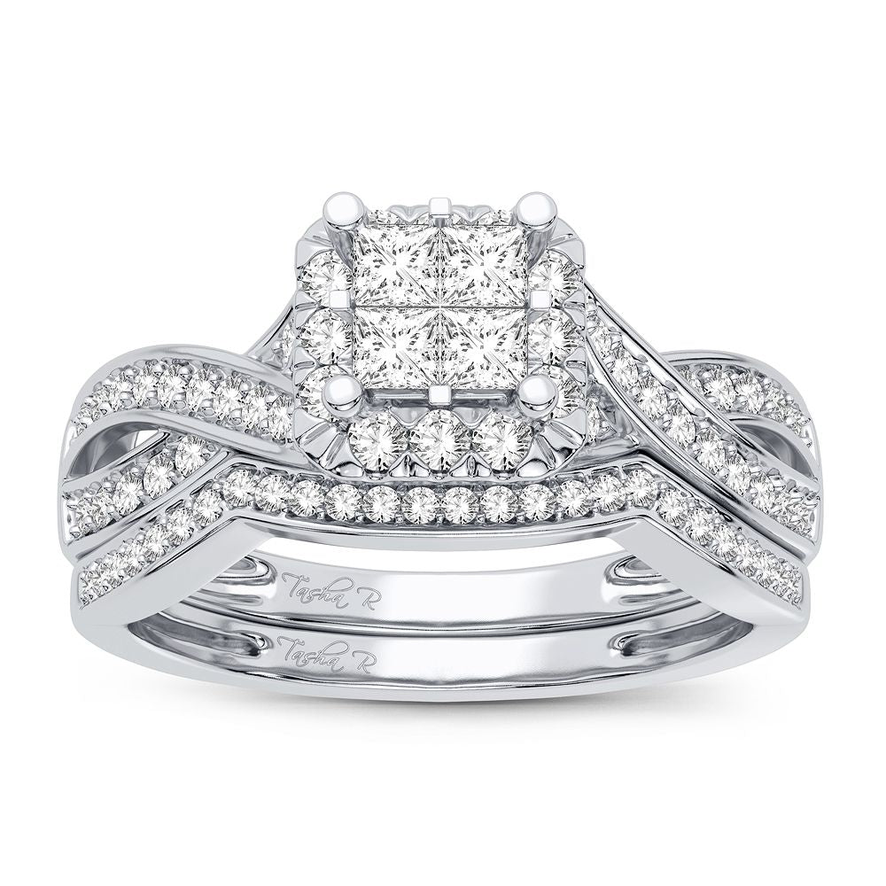 10K White Gold Gorgeous 0.61Ct Diamond Bridal Ring