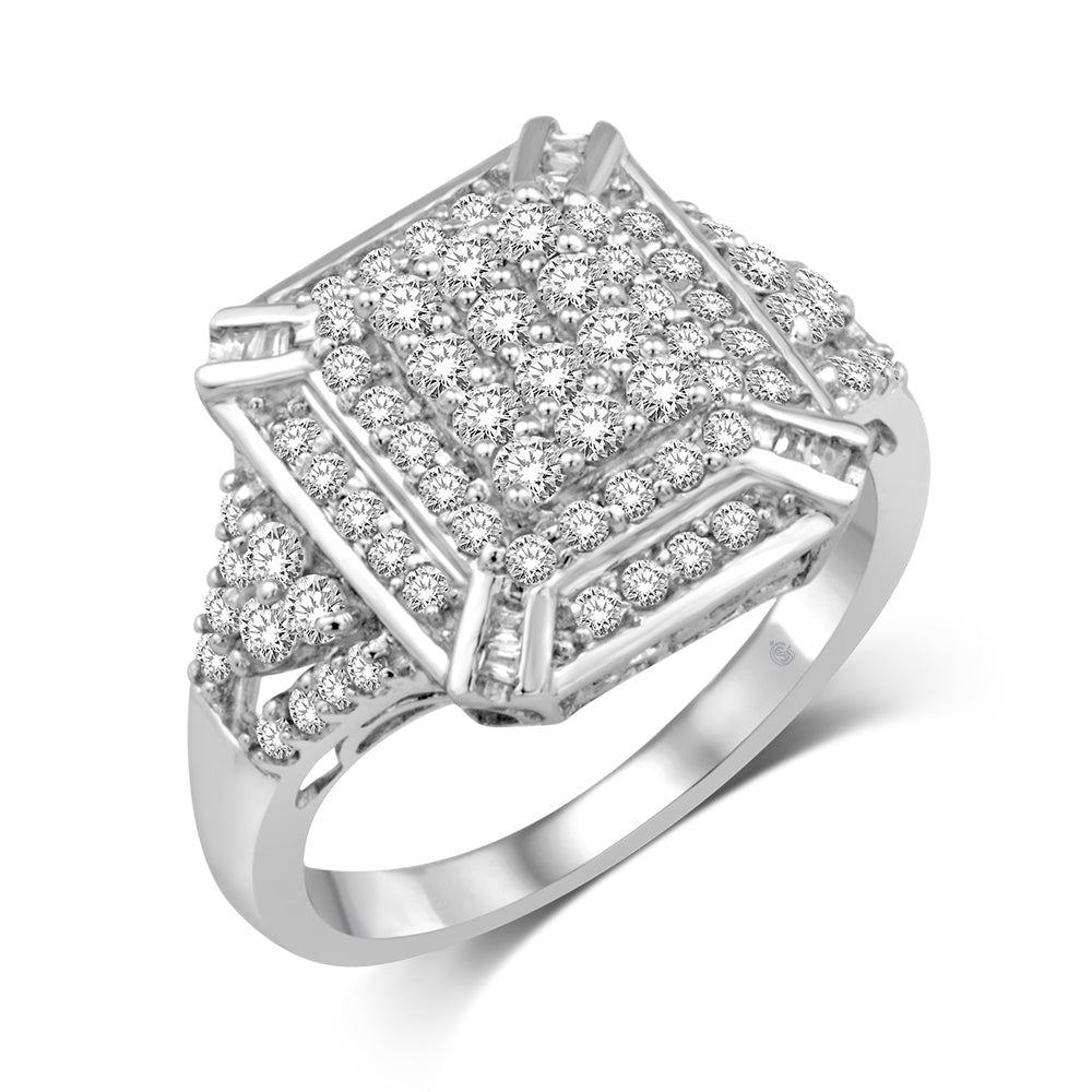 14K White Gold 1 Ct.Tw. Diamond Fashion Ring