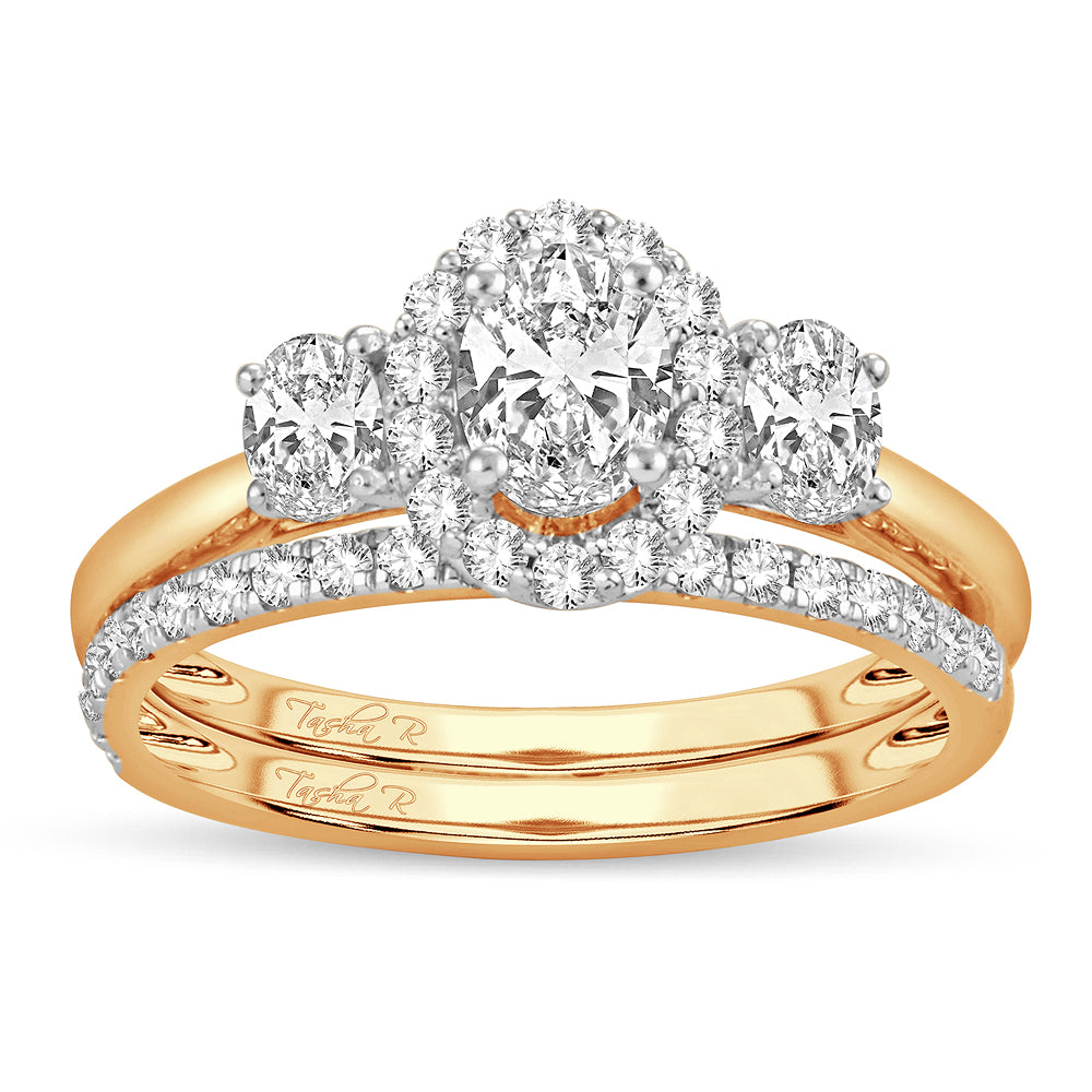 14K Yellow Gold Gorgeous 1.20Ct Diamond Bridal Ring