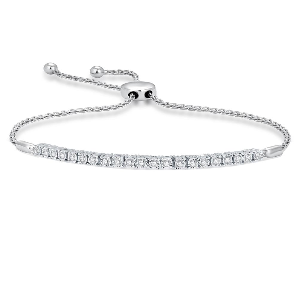 10K White Gold 1/2 Ct.Wt. Diamond Bracelet