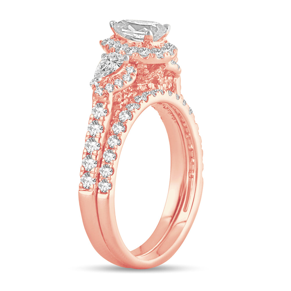 14K Rose Gold Gorgeous 2.00Ct Diam Bridal Ring