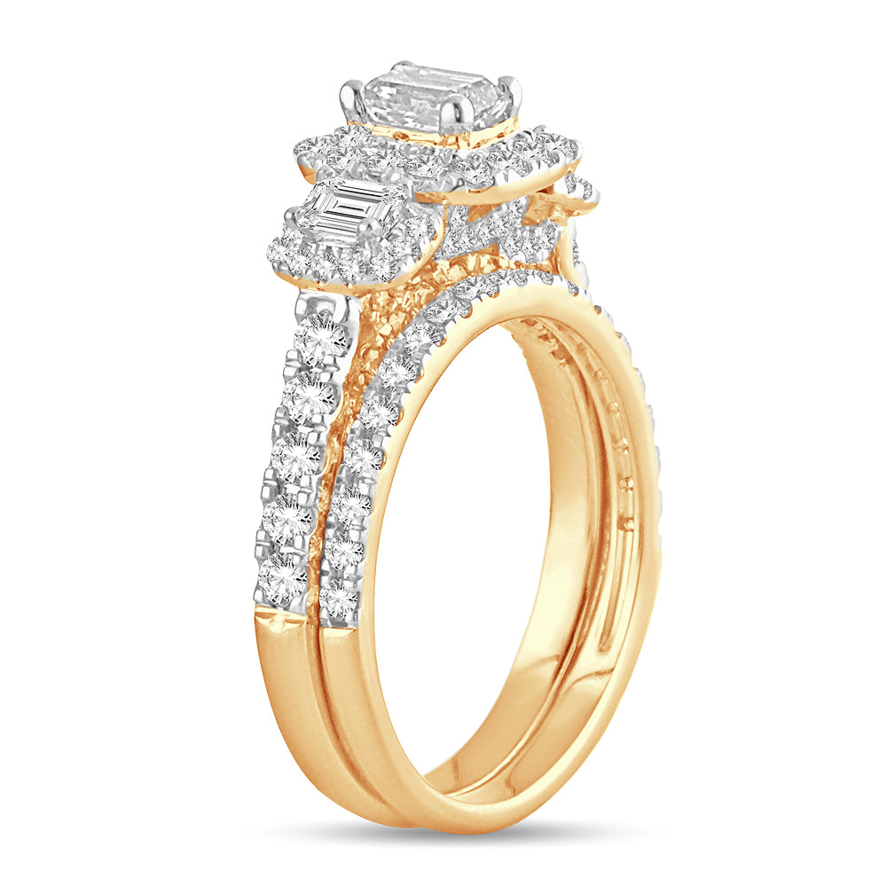 14K Yellow Gold Elegant 2.00Ct Diam Bridal Ring