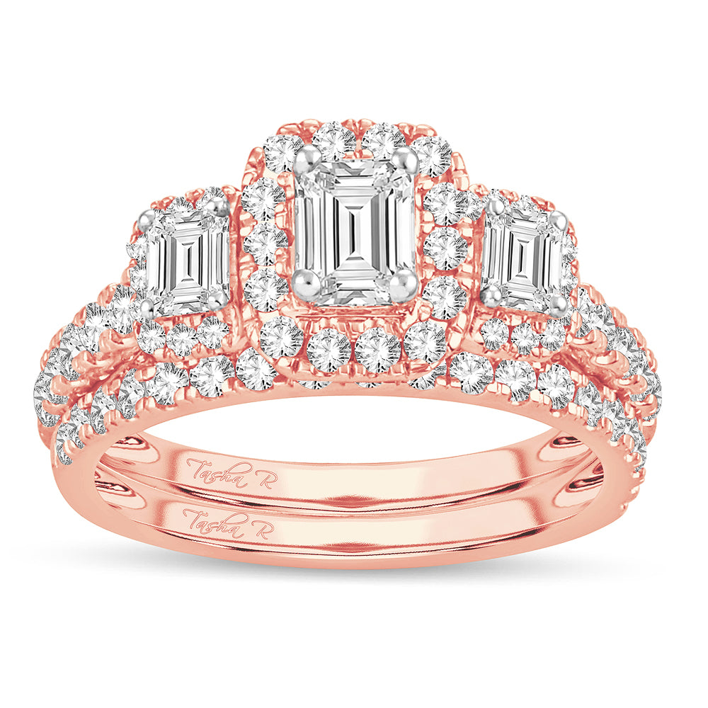 14K Rose Gold Magnifcnet 2.00Ct Diam Bridal Ring