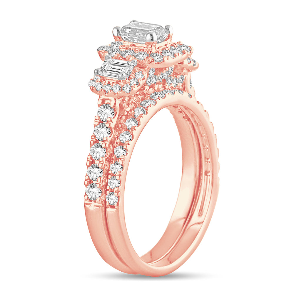 14K Rose Gold Magnifcnet 2.00Ct Diam Bridal Ring