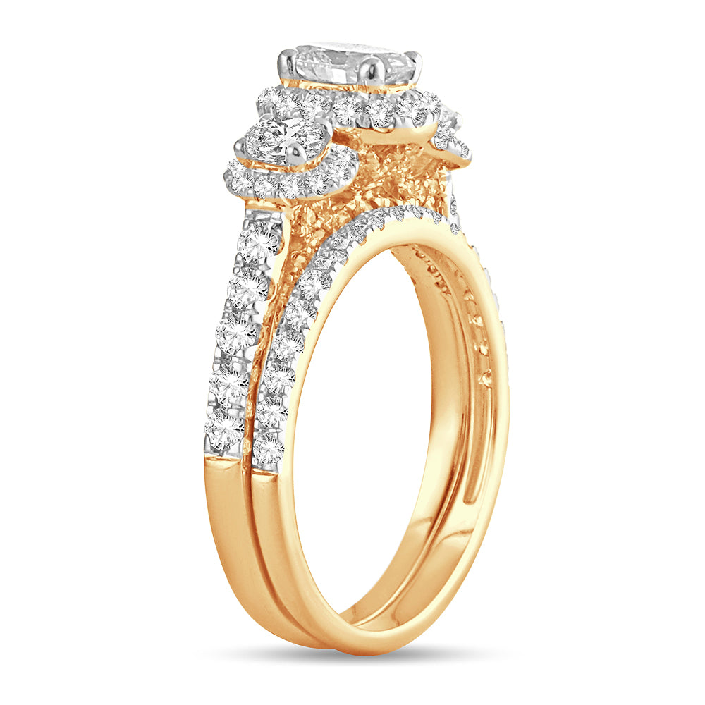 14K Yellow Gold Exquisite 2.00Ct Diam Bridal Ring