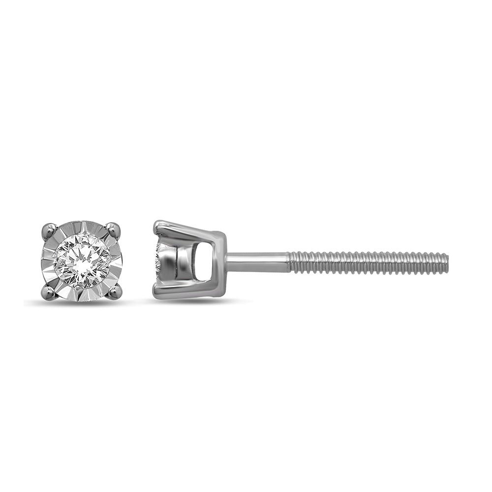 14K White Gold 1/6 Ct.Tw. Diamond Stud Earrings