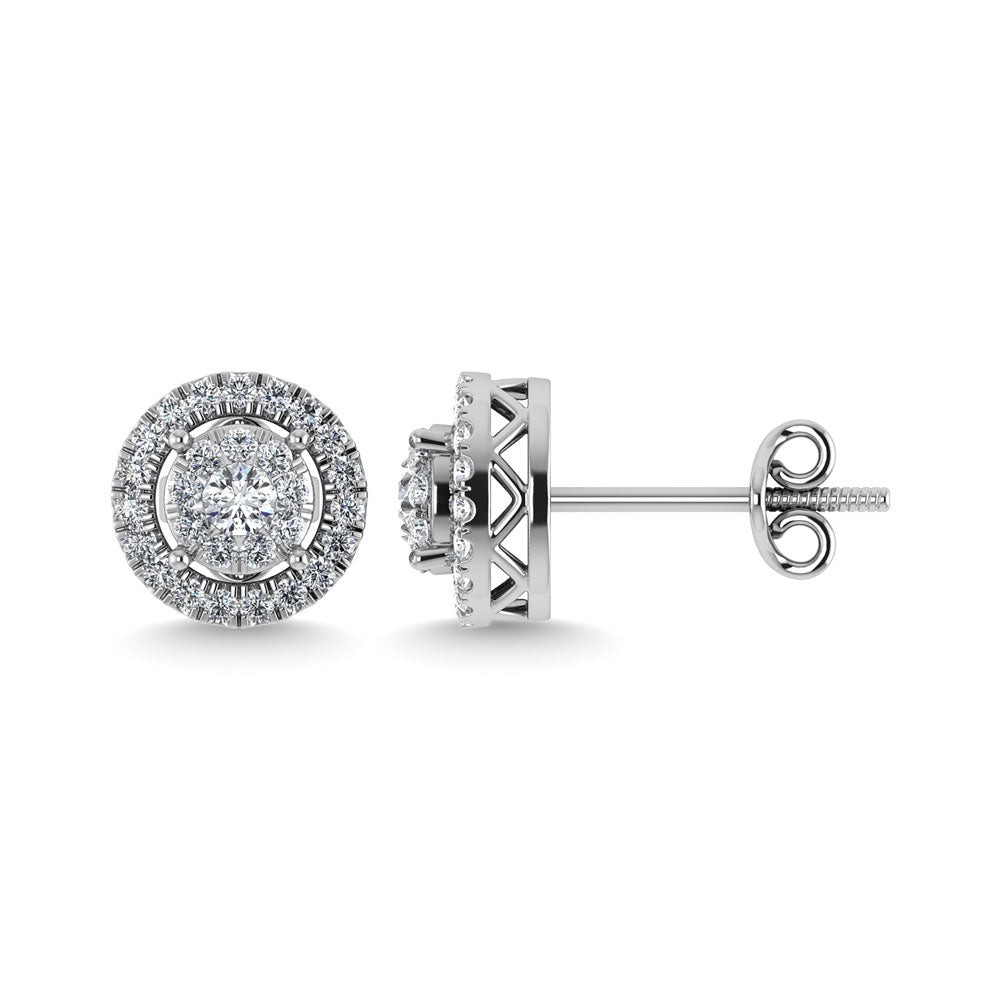 14K White Gold 2/5 Ct.Tw. Diamond Stud Earrings