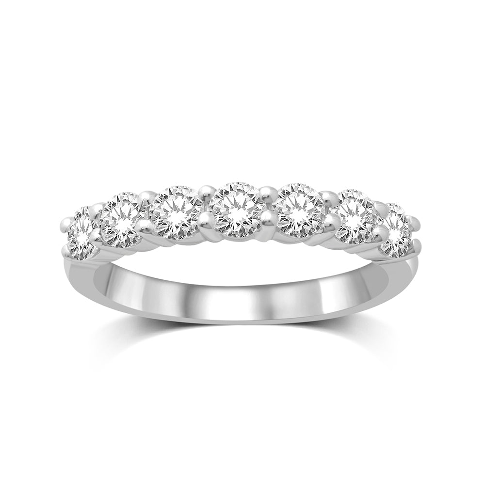 14K White Gold 3/4 Ct.Tw.Diamond Wedding Band