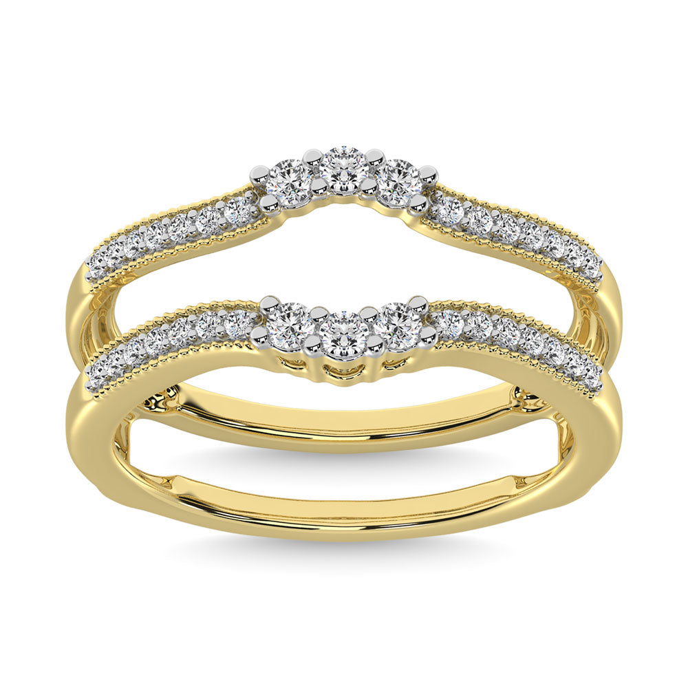 Diamond 1/4 Ct.Tw. Guard Ring in 10K Yellow Gold