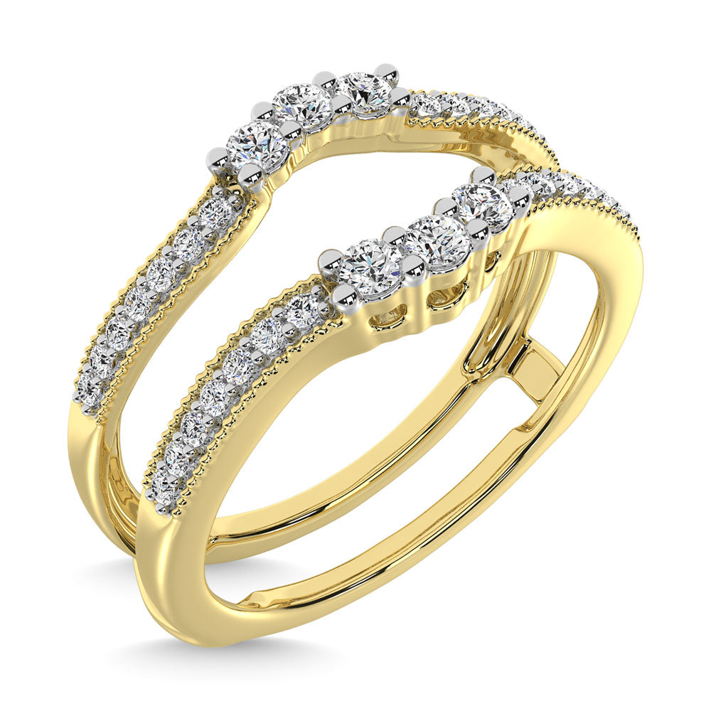 Diamond 1/4 Ct.Tw. Guard Ring in 10K Yellow Gold