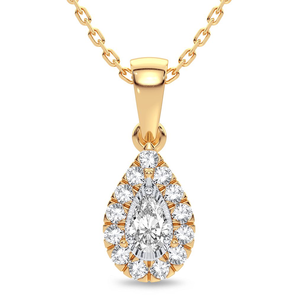 14K Yellow Gold Gorgeous 0.25Ct Diamond Pendant