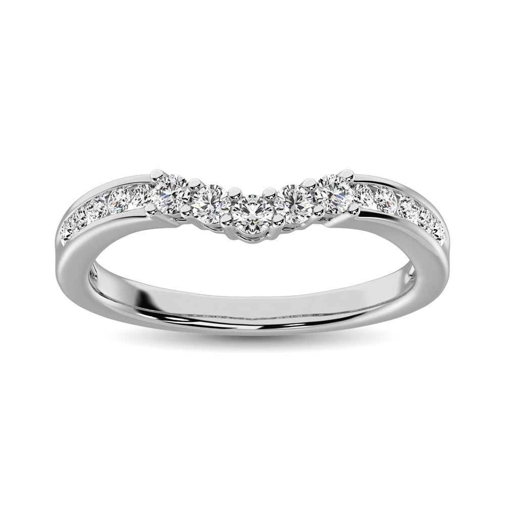 14K White Gold 1/3 Ct.Tw.Diamond Band