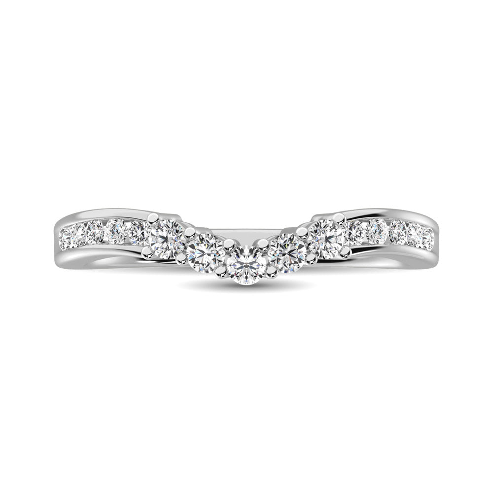 14K White Gold 1/3 Ct.Tw.Diamond Band