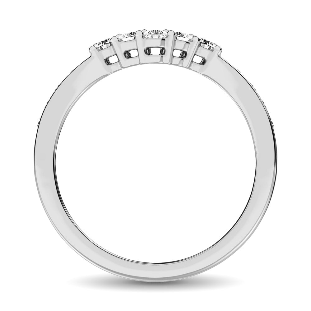 14K White Gold 1/3 Ct.Tw.Diamond Band