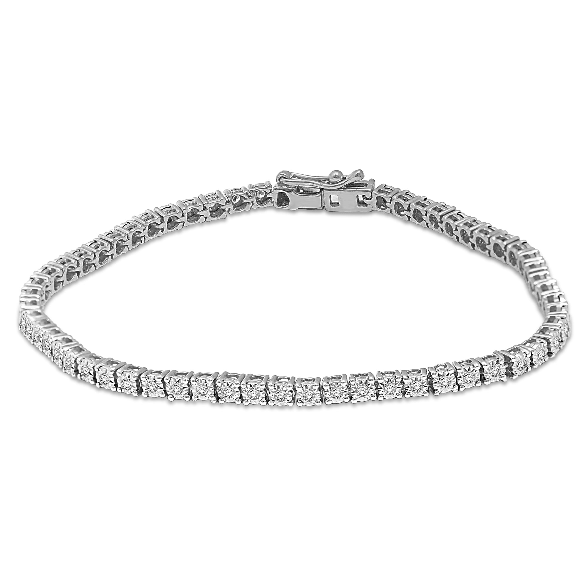 10K White Gold 1/2 Ct.Tw.Diamond Bracelet