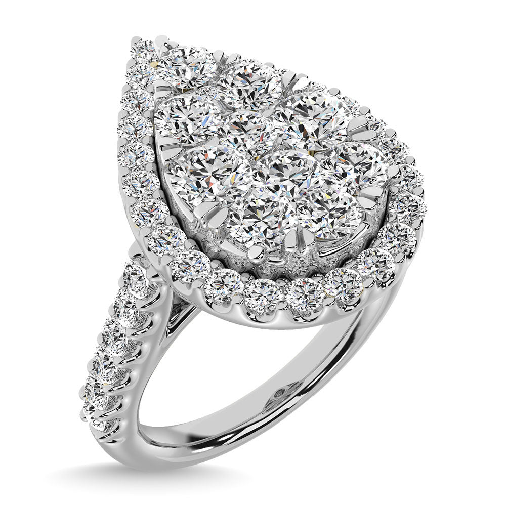 14K White Gold 3/4 Ctw Diamond Fashion Ring