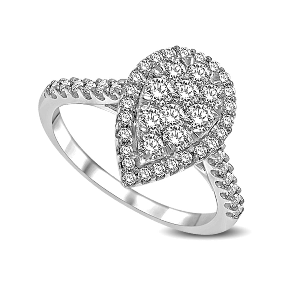 14K White Gold 3/4 Ctw Diamond Fashion Ring