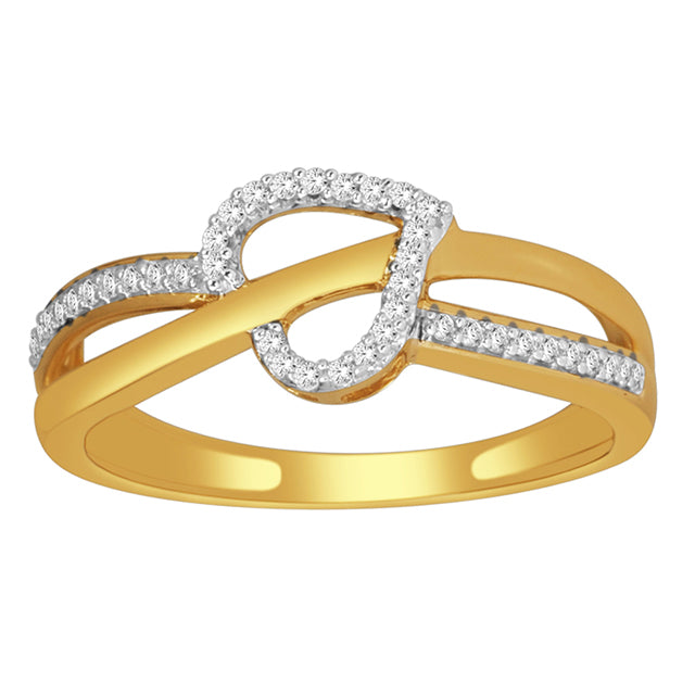 10K Yellow 0.12Ct D-Ladies Rings Heart