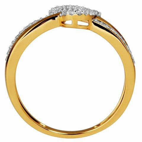 10K Yellow 0.12Ct D-Ladies Rings Heart