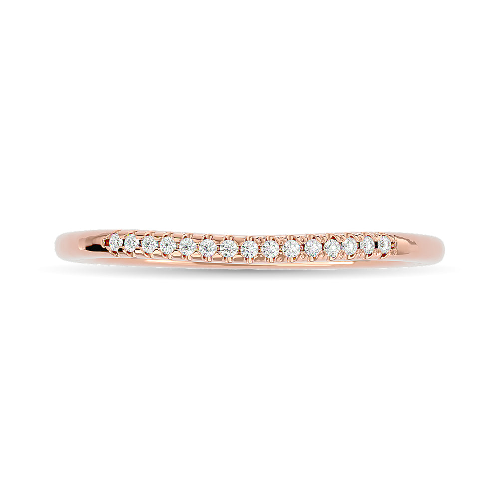 Diamond Wedding Band 1/20 ct tw in 10K Rose Gold